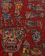 David Larwill, He's Dreaming, 2000, acrylic and oil on canvas