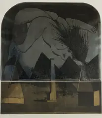 George Baldessin, Personage and Windows II, 1972, etching 25