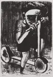Charles Blackman, The Scooter, lithograph 48/75