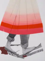 Sally Smart, Skirting (Nature), 2010, screenprint with mixed media 14/35