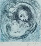 David Boyd, Musician and Lute, etching 48/60
