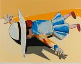 Charles Blackman, Fallen Schoolgirl, 1975, screenprint 66/75