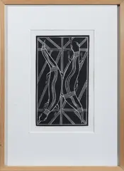 Dhamilingu by Banduk Marika, 1987, colour linocut, ed.14/20, sold Dec 2018