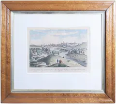 James Hulett, View of Dublin, hand-coloured engraving