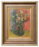 Justin O'Brien, Vase of Flowers, oil on board
