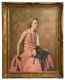 Charles Wheeler, Portrait in Black and Rose, oil on canvas