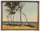 John T. Collins, Mosquito Creek, Moreton Bay, Queensland, oil on canvas on board