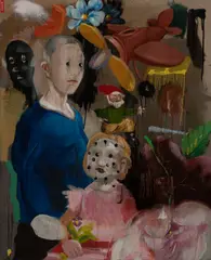 Pretty in pink by McLean Edwards, Oil on canvas, sold Oct 2018