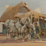 Harold Septimus Power, Drover with Two Clydesdales