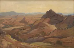 Max Middleton, Rocky Landscape, oil on canvas