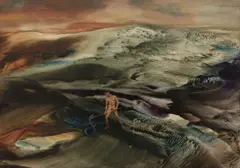 James Gleeson, Apollo Slays the Python, oil on board
