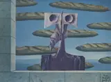 Martin Sharp, Tucker, Magritte, 1970, collage on paper