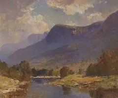 An Autumn Day, Burragorang Valley by Rubery Bennett, oil on canvas, sold Nov 2018