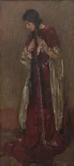 Woman in Red Gown by Charles Wheeler, 1908, oil on canvas, sold Nov 2018
