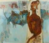 J. Sultan Ali, Muria Maiden, 1967, oil on canvas
