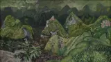 John Wolseley, The Forest of Irate, 1974, oil on wood
