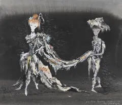Kenneth Rowell, Trio of works, mixed media on paper