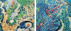 Paul Cavell, Two artworks, Oil on canvas