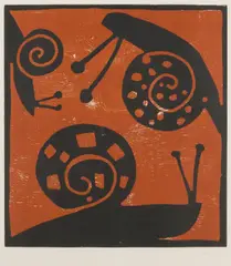 Mark Schaller, Snails, 2006, woodcut A/P