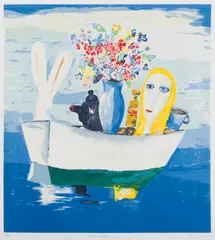 Charles Blackman, All On A Summers Day, screenprint 54/90