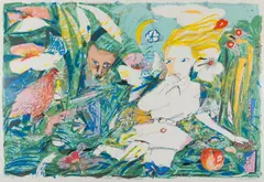 Charles Blackman, Fairytale Garden of Childhood, screenprint 53/90