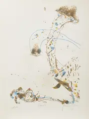 Emus by John Olsen, 1977, lithograph 23/220, sold Sep 2018