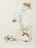 John Olsen, Emus, 1977, lithograph 23/220
