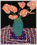 Aileen Brown, The Silk Cloth, 1988, woodcut 1/50
