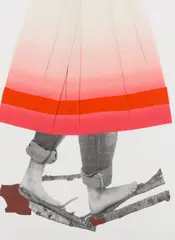 Sally Smart, Skirting (Nature), 2010, screenprint with mixed media 14/35