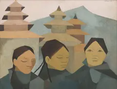 Dorothy Braund, Kathmandu, 1962, oil on board