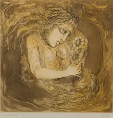 Hermia Boyd, Oedipus, 1971, etching, ed.15/50