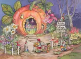 Agnes Newberry Maltby, Pumpkin Cottage, ink and watercolour on card
