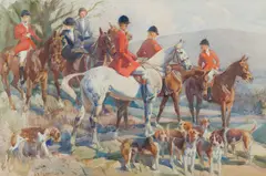 Harold Septimus Power, Sketch For The Hunt, watercolour on paper