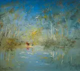 David Boyd, The Sandbank, oil on canvas