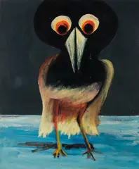 Charles Blackman, Owl, c.1957-58, oil and enamel on board