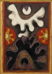 Decoration with Birds by Leonard French, 1961, mixed media on board, sold Sep 2018