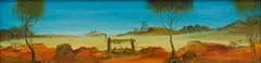 Mining Landscape by Pro Hart, 1975, oil on board, sold Sep 2018