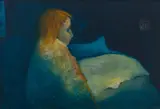 Laurence Hope, (Night Time Boy), oil on board