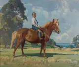 Boy and his Horse by Harold Septimus Power, oil on canvas, sold Sep 2018
