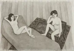 Two Nudes by John Brack, 1981-82, lithograph, sold Jun 2018