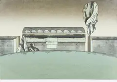 Women's Buildings - University of Oregon by Jan Senbergs, 1973, screenprint edtion16, sold Jun 2018