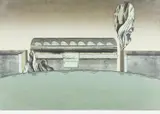Jan Senbergs, Women's Buildings - University of Oregon, 1973, screenprint edtion16