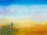 David Boyd, Following the Leader, oil on board