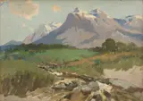 Lake Pedder, Tasmania by Harold Septimus Power, oil on canvas laid on board, sold Jun 2018