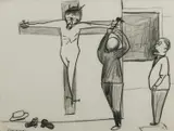 Charles Blackman, The Hanging Day, 1954, pencil on paper
