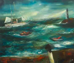 Melissa Egan, Angry Ocean, 1999, oil on canvas