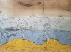 Camp Cove by John Olsen, 2002, Etching with Aquatint 51/90, sold Mar 2018