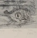 John Olsen, Toad Fish, 2005, etching 14/35