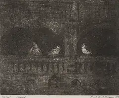 The Metropolitan, by Fred Williams, 1953, etching A/P, sold Mar 2018