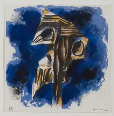Albert Tucker, Antipodean Head, 1981, lithograph 51/100